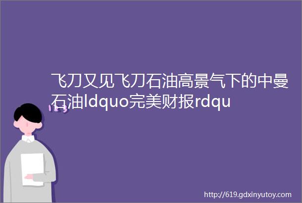 飞刀又见飞刀石油高景气下的中曼石油ldquo完美财报rdquo不诚信管理层和这些你要知道的明坑暗坑